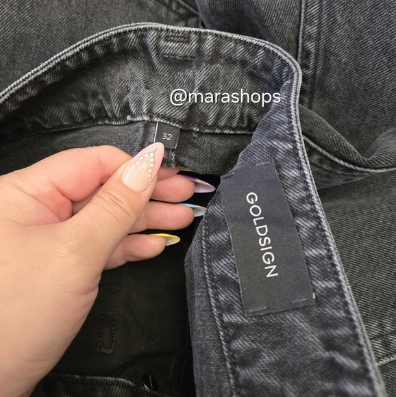 Goldsign Idris High-rise Wide-leg Jeans Black - Picture 5 of 8